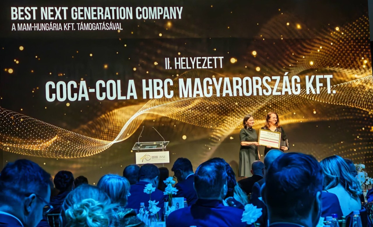 Újabb szakmai elismerést kapott a Coca-Cola HBC Magyarország #ÉnJövőm programja